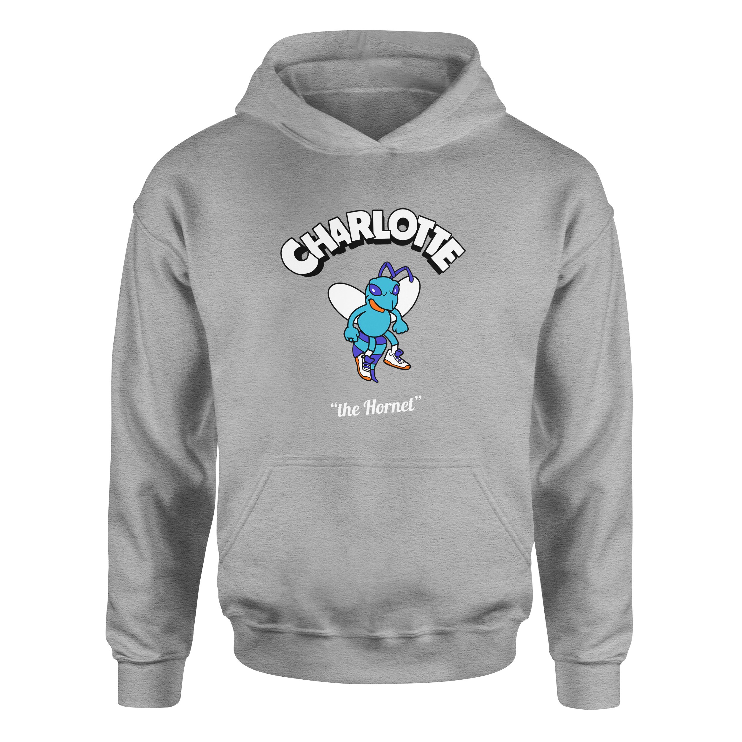Charlotte Cartoon Hoodie L - Gri