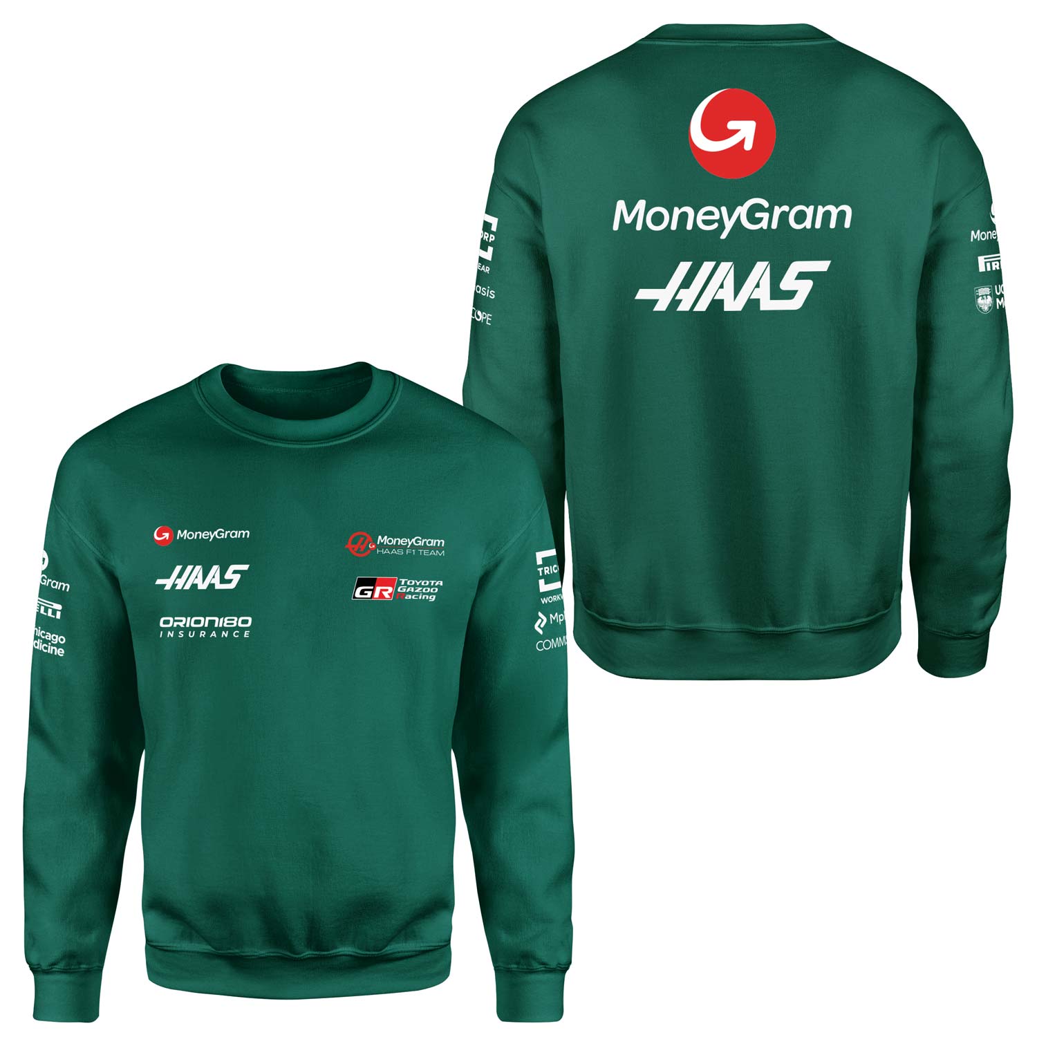 Haas Racing Teamline 2025 White Sweatshirt M - Nefti Yeşili | OUTLET