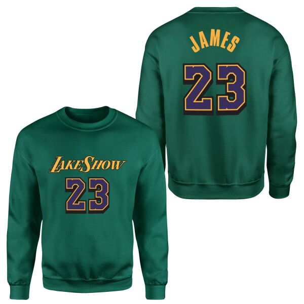 LeBron James 23 LakeShow Sweatshirt XL - Nefti Yeşili