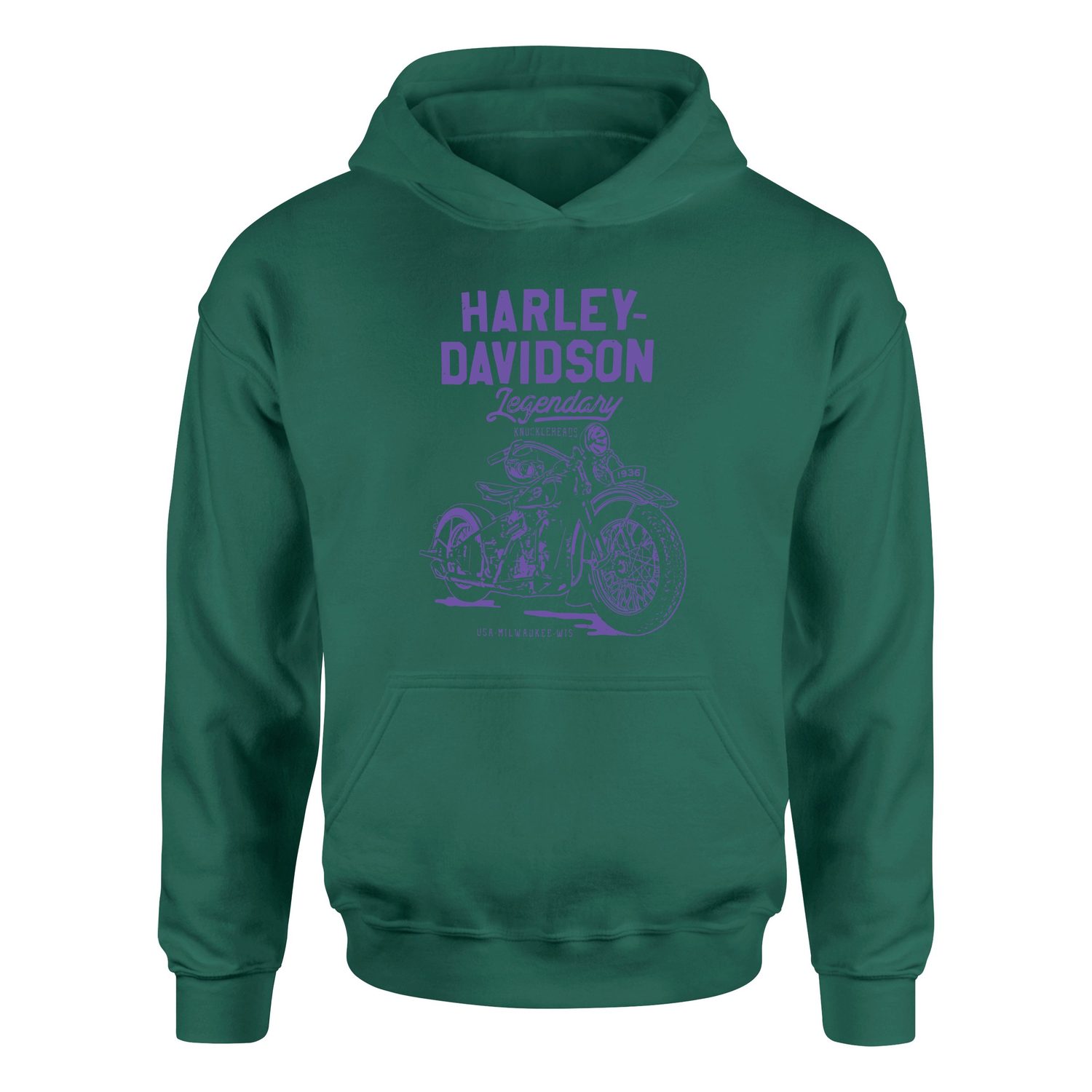 Harley-Davidson XIV Hoodie XXL - Nefti Yeşili