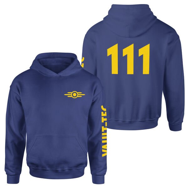 Vault 111 Dweller Hoodie S - İndigo Mavisi