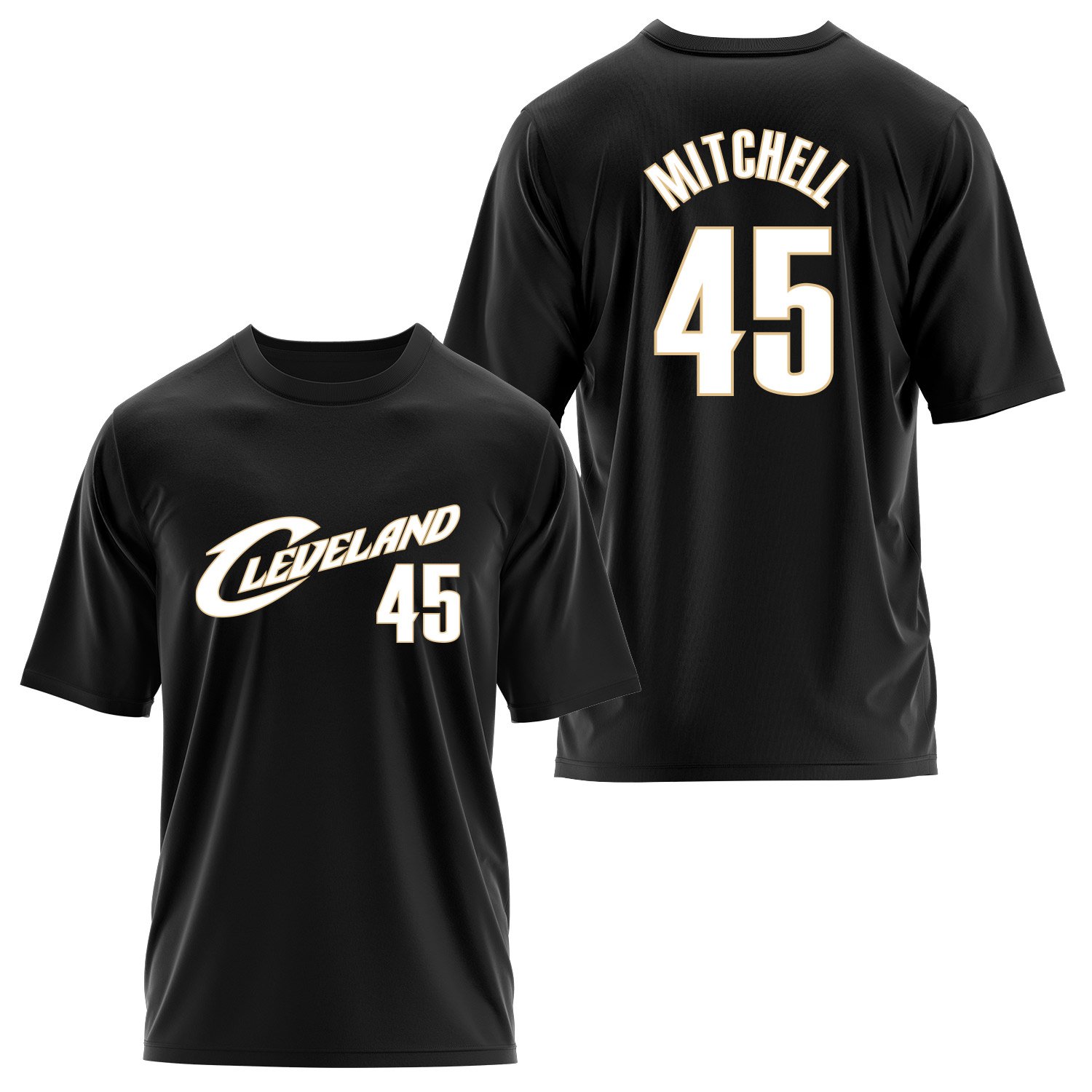 Donovan Mitchell Cleveland 45 Forma Oversize Tişört L - Siyah