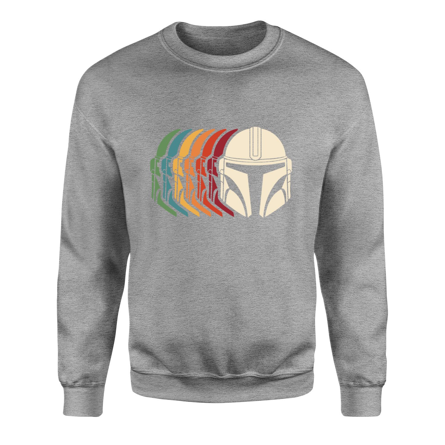 Mando Helmet Gradient Sweatshirt S - Gri