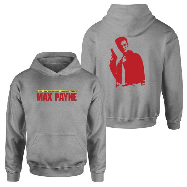 Max Payne Hoodie M - Gri