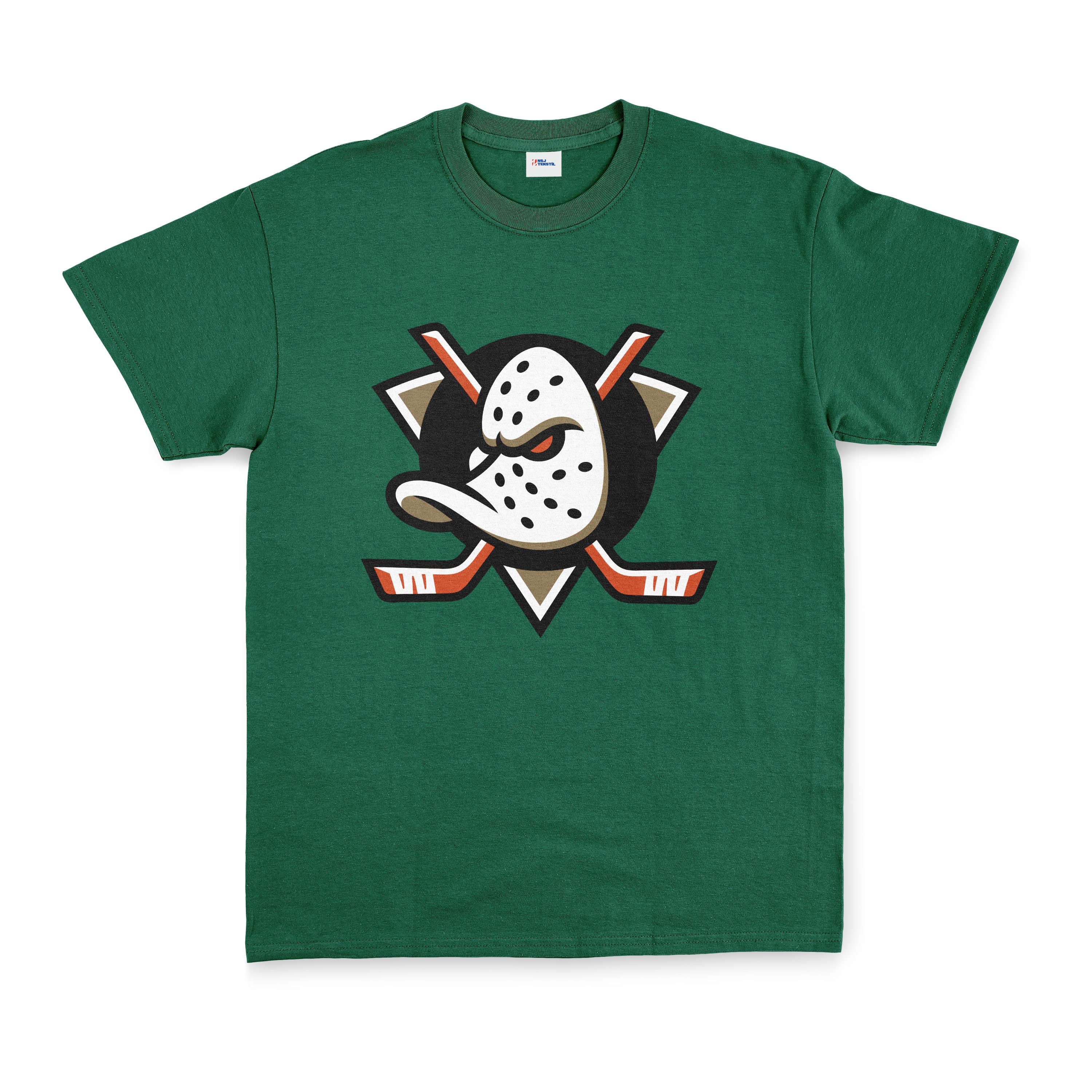 Anaheim Ducks Shield Tişört L - Nefti Yeşili