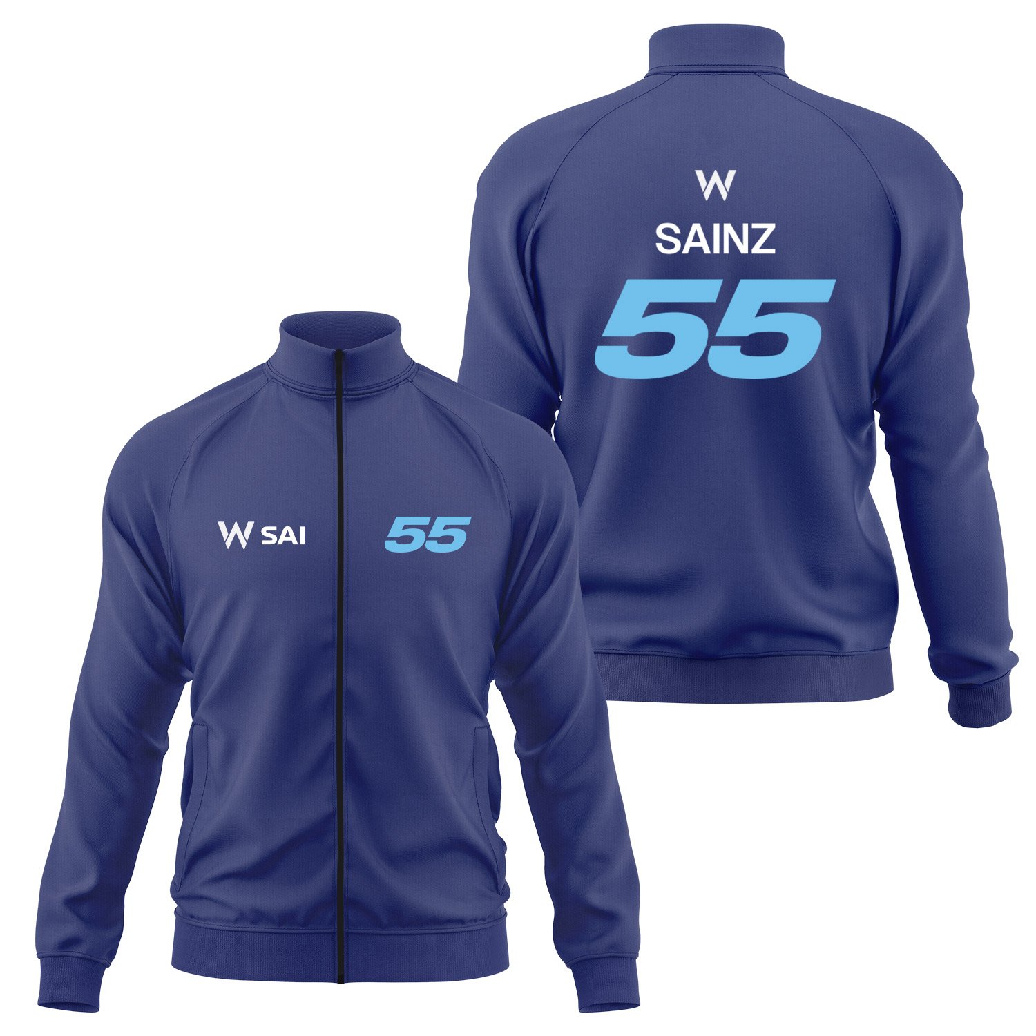 Carlos Sainz 55 Driver Basic Fermuarlı Sweatshirt