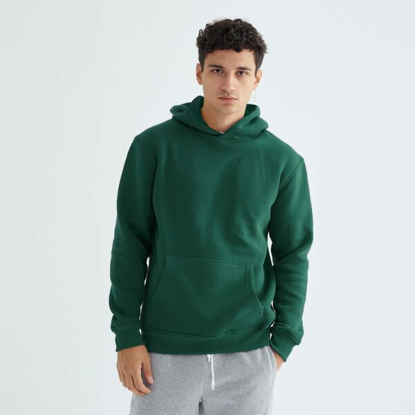 Baskısız Düz Casual Hoodie XXL - Nefti Yeşili