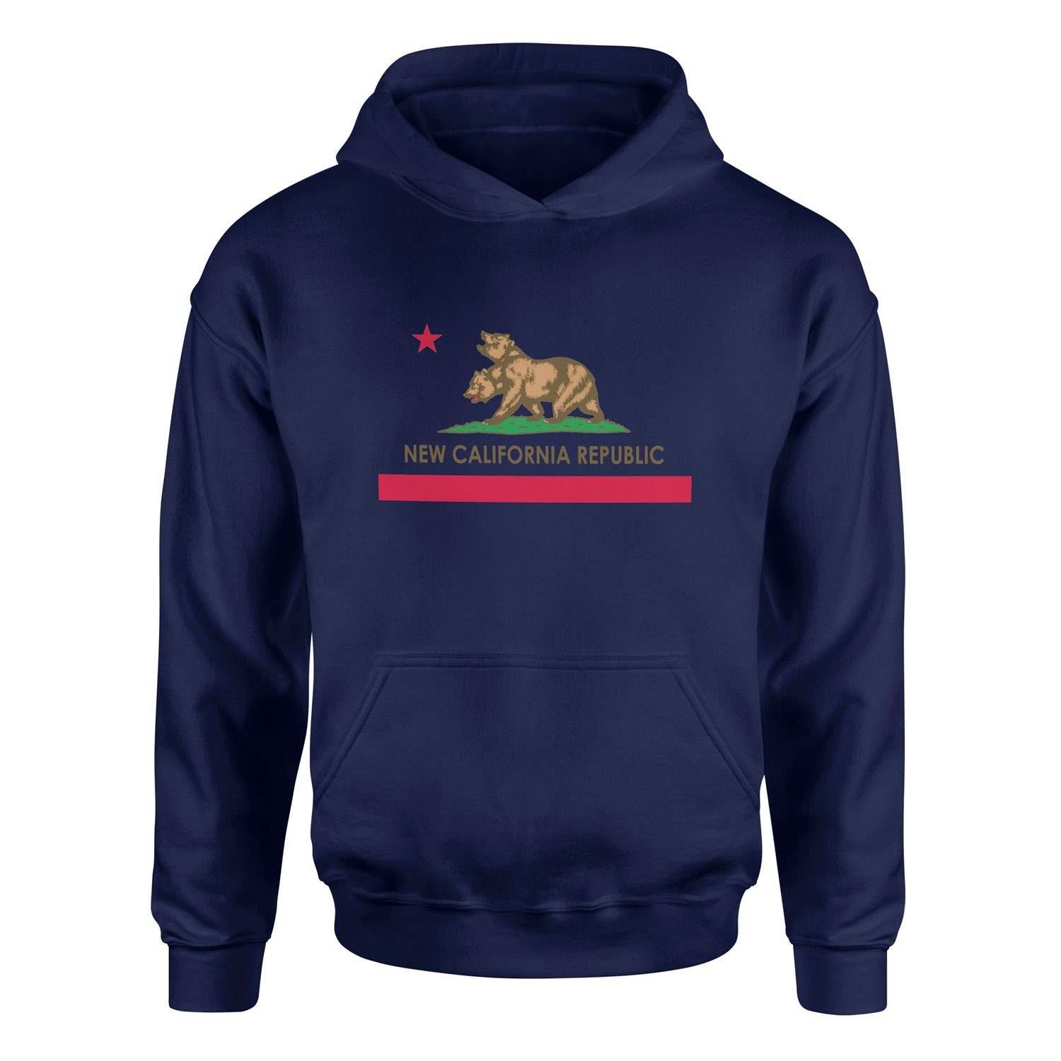 New California Republic | Fallout Hoodie XXL - İndigo Mavisi