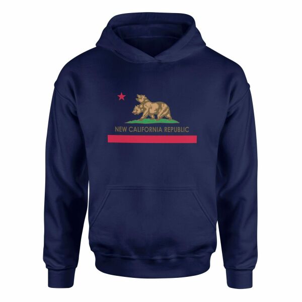 New California Republic | Fallout Hoodie XXL - İndigo Mavisi