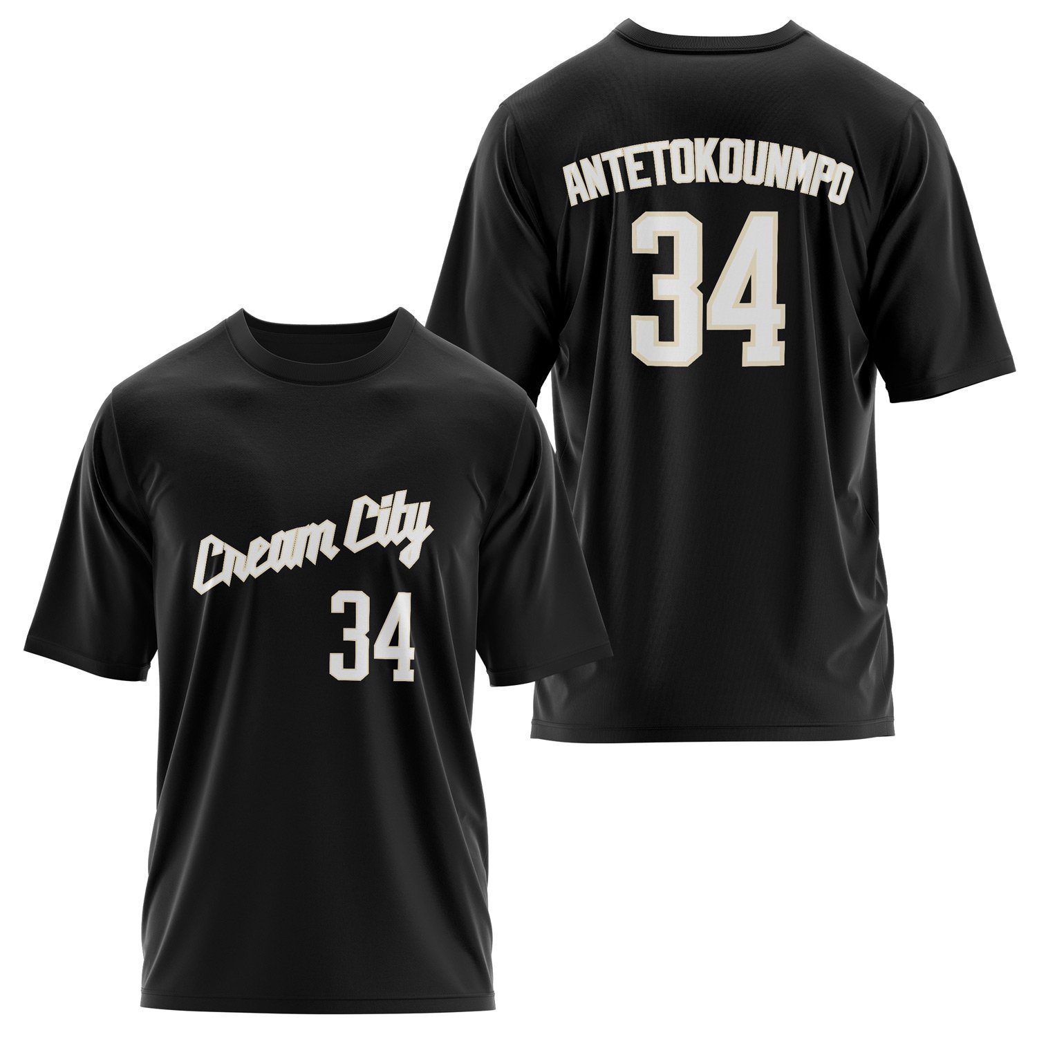 Giannis Antetokounmpo Milwaukee Forma Oversize Tişört S - Siyah