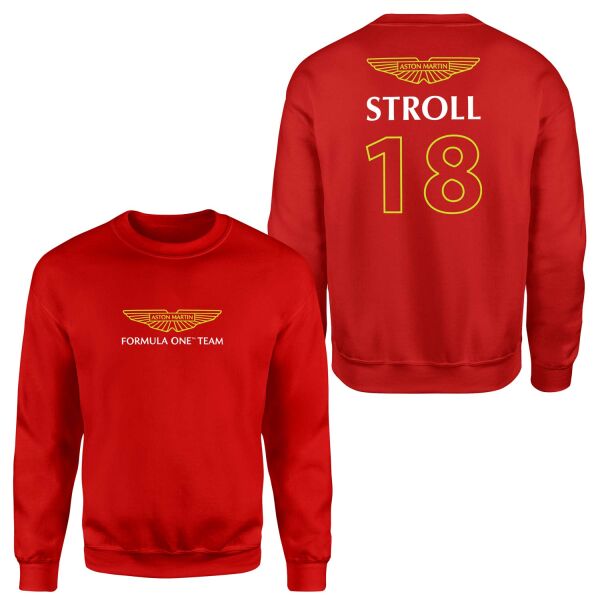 Lance Stroll | Aston Martin Basic Sweatshirt L - Kırmızı