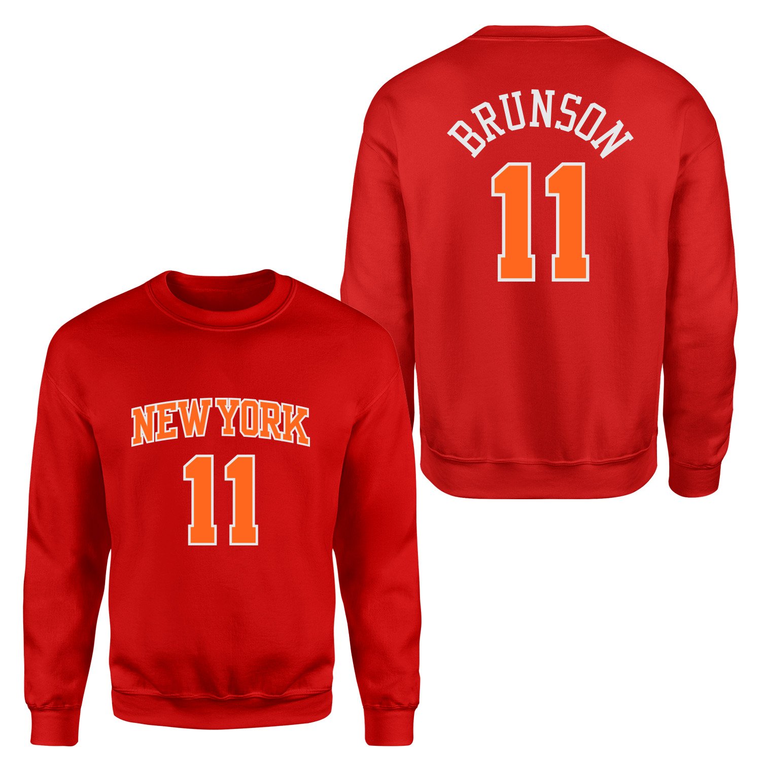 Jalen Brunson 11 New York Sweatshirt XXL - Kırmızı