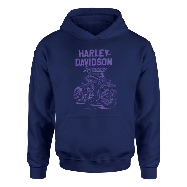 Harley-Davidson XIV Hoodie L - İndigo Mavisi