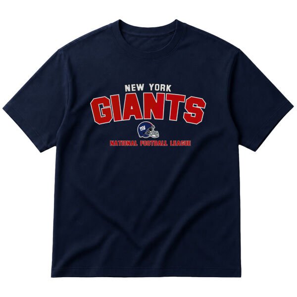 New York Giants NFL Oversize Tişört M - İndigo Mavisi