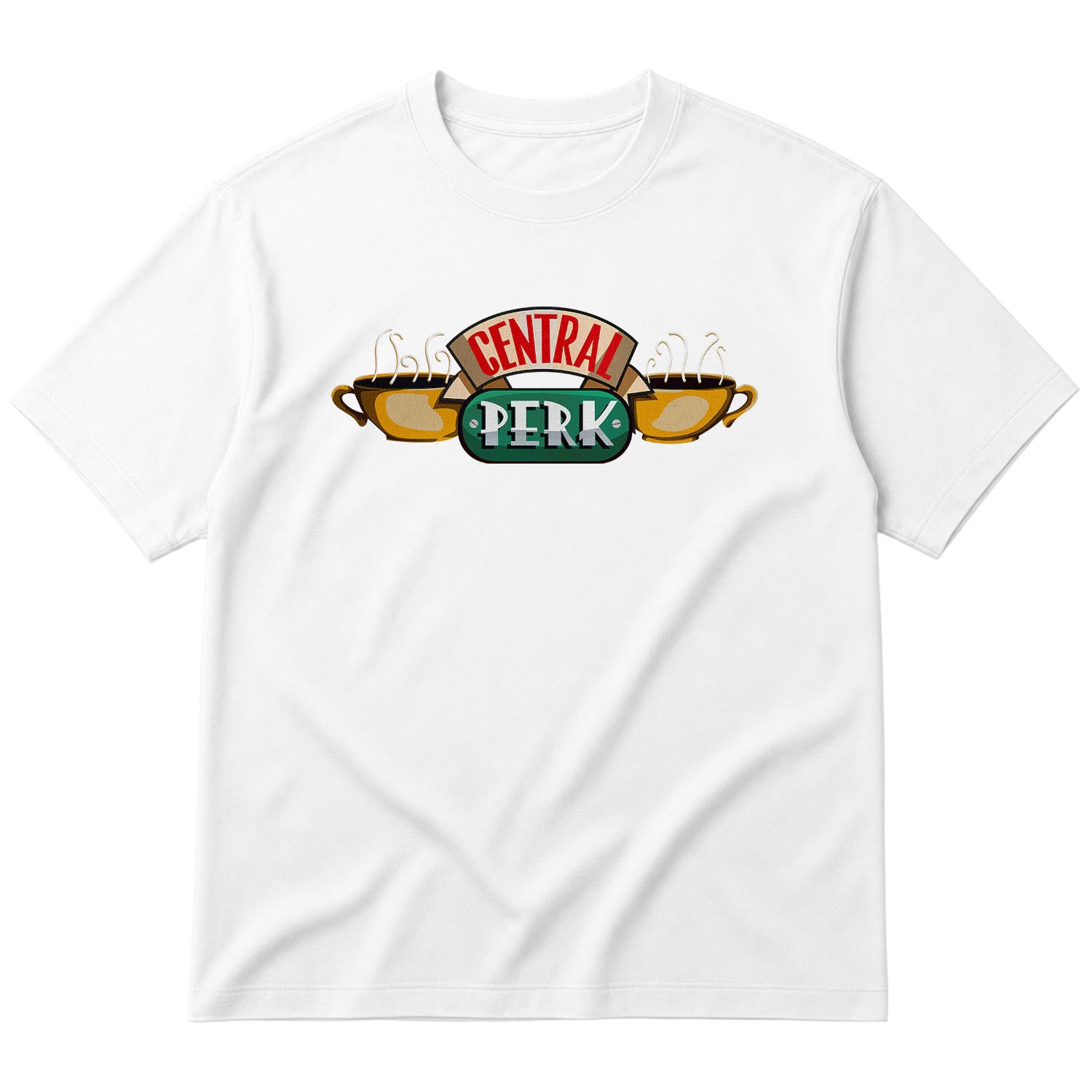 Central Perk Oversize Tişört S - Beyaz