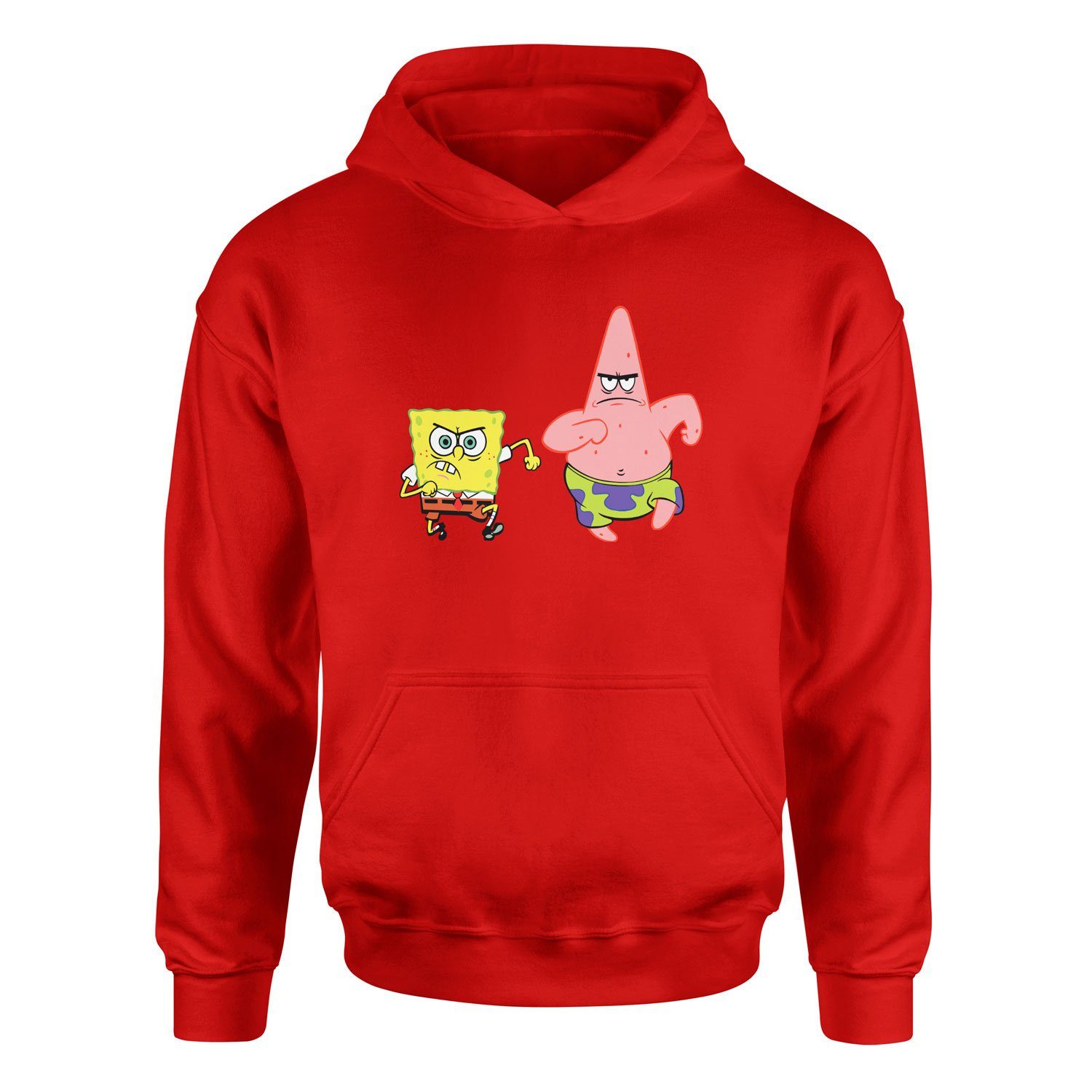 Sünger Bob ve Patrick Hoodie XL - Kırmızı