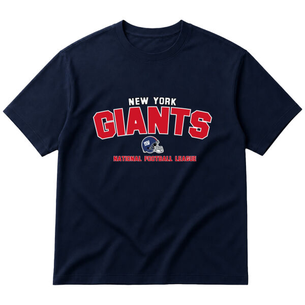 New York Giants NFL Oversize Tişört L - İndigo Mavisi