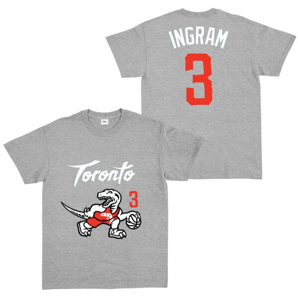Brandon Ingram 3 City Edition Raptors Tişört M - Gri