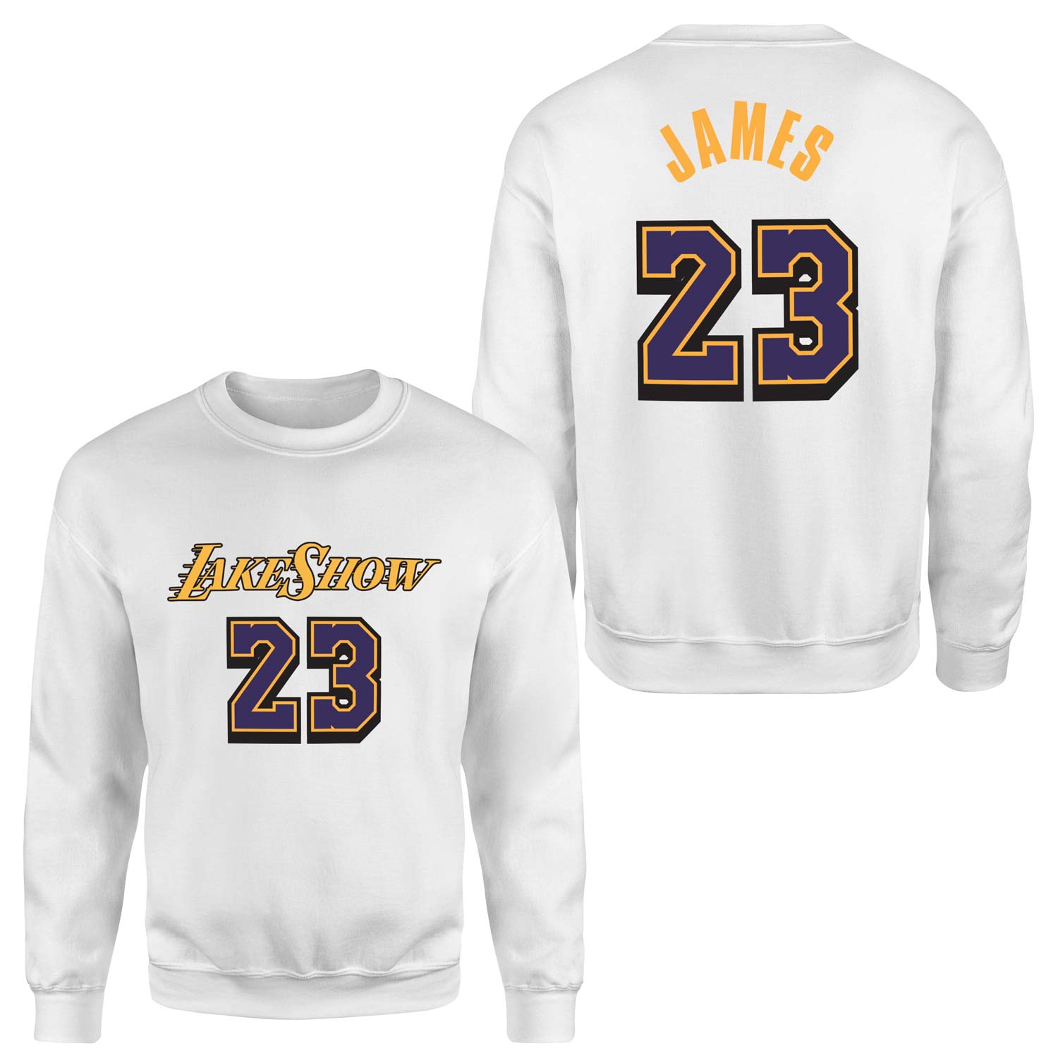 LeBron James 23 LakeShow Sweatshirt S - Beyaz