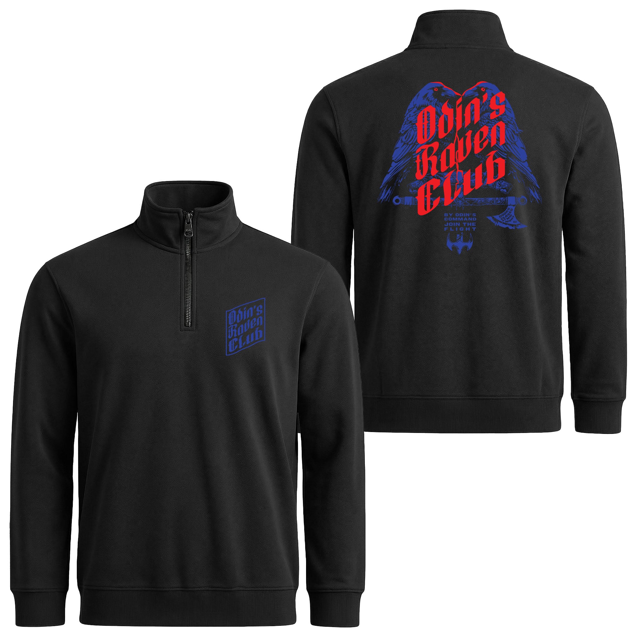 Odin's Raven Club Yarım Fermuarlı Sweatshirt