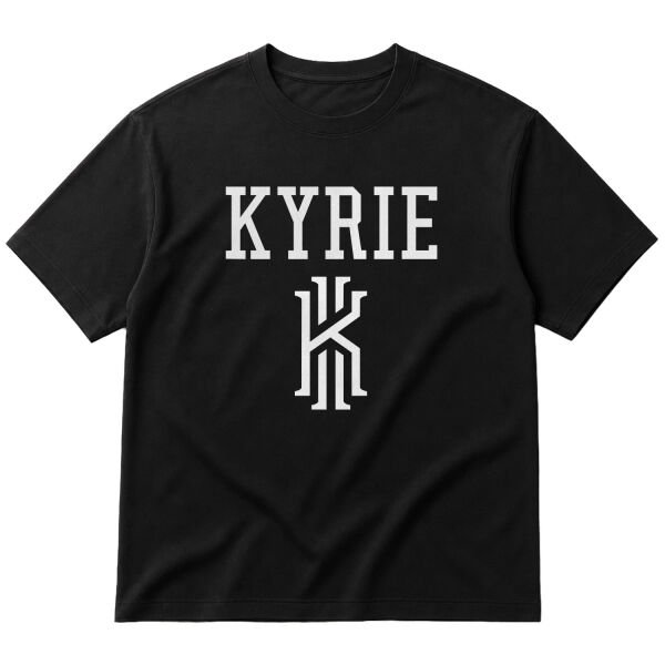 KYRIE Text Oversize Tişört S - Siyah