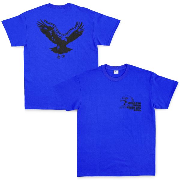 Unleash Your Fighting Soul | Eagle Tişört XXL - Mavi