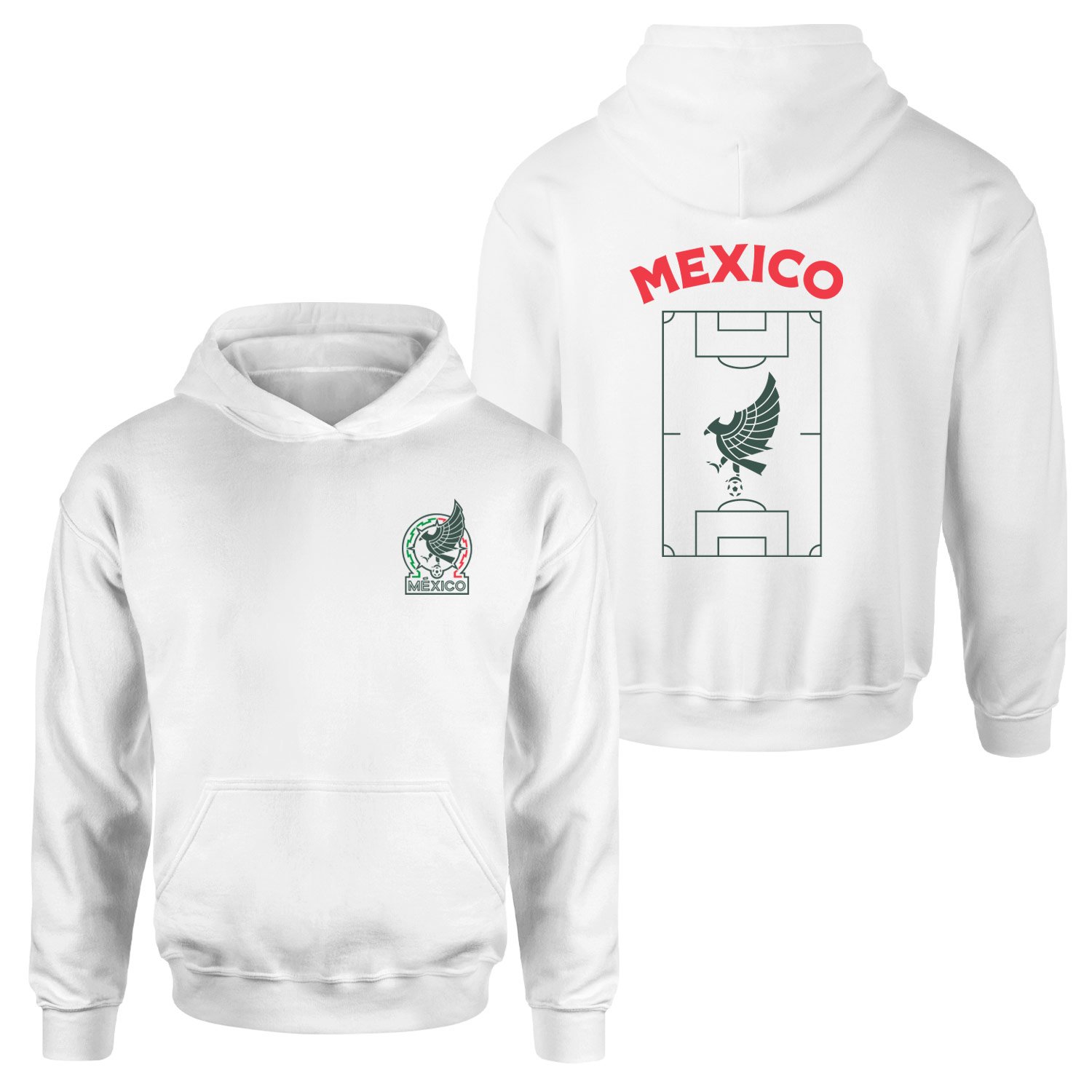 Meksika Dünya Kupası 2026 Hoodie M - Beyaz