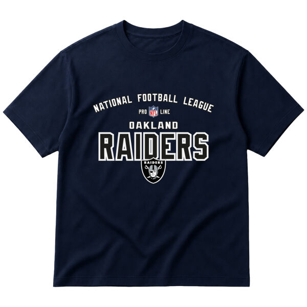 Las Vegas “Oakland” Raiders Retro Edition NFL Oversize Tişört M - İndigo Mavisi