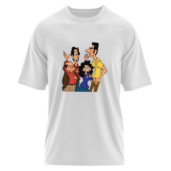 Friends of Seinfeld Oversize Tişört L - Beyaz