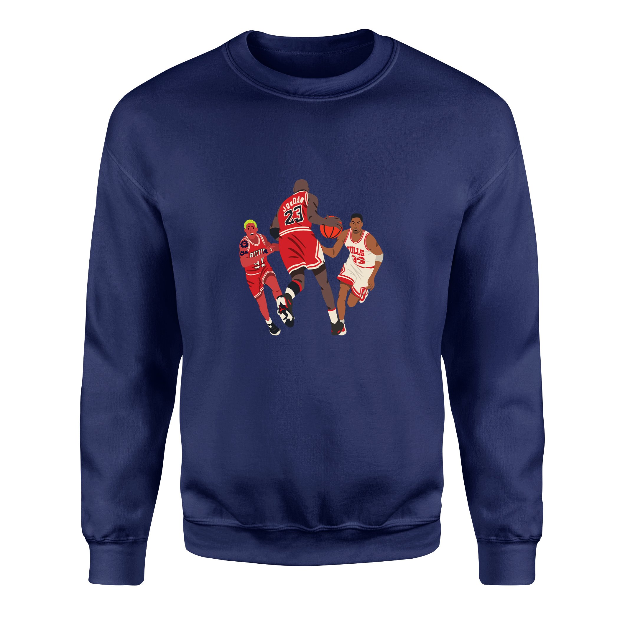 Jordan, Pippen, Rodman Sweatshirt XL - İndigo Mavisi