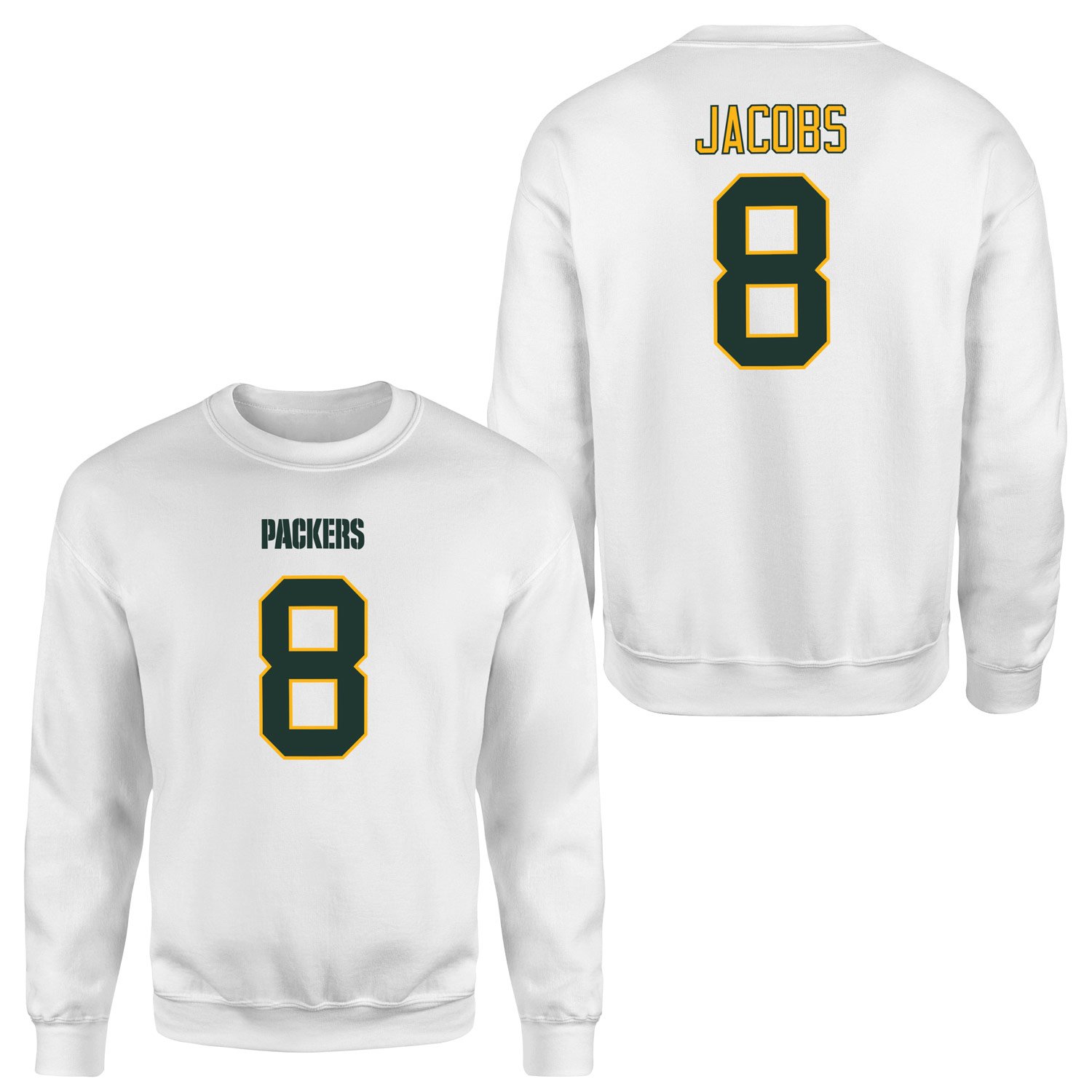 Josh Jacobs Green Bay Packers Sweatshirt M - Beyaz