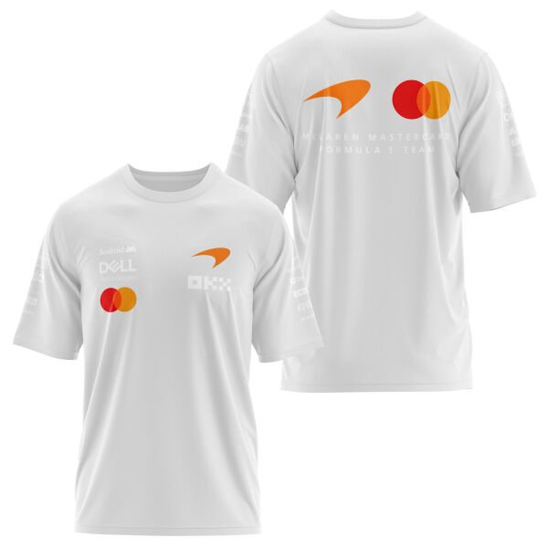 McLaren Racing 2026 Teamline Oversize Tişört L - Beyaz