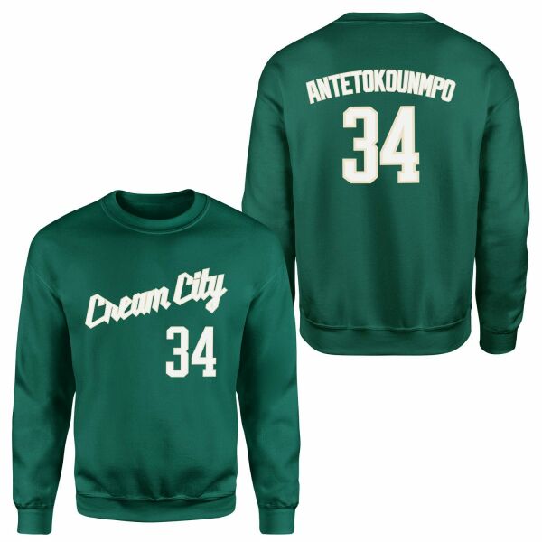 Giannis Antetokounmpo Milwaukee Forma Sweatshirt M - Nefti Yeşili