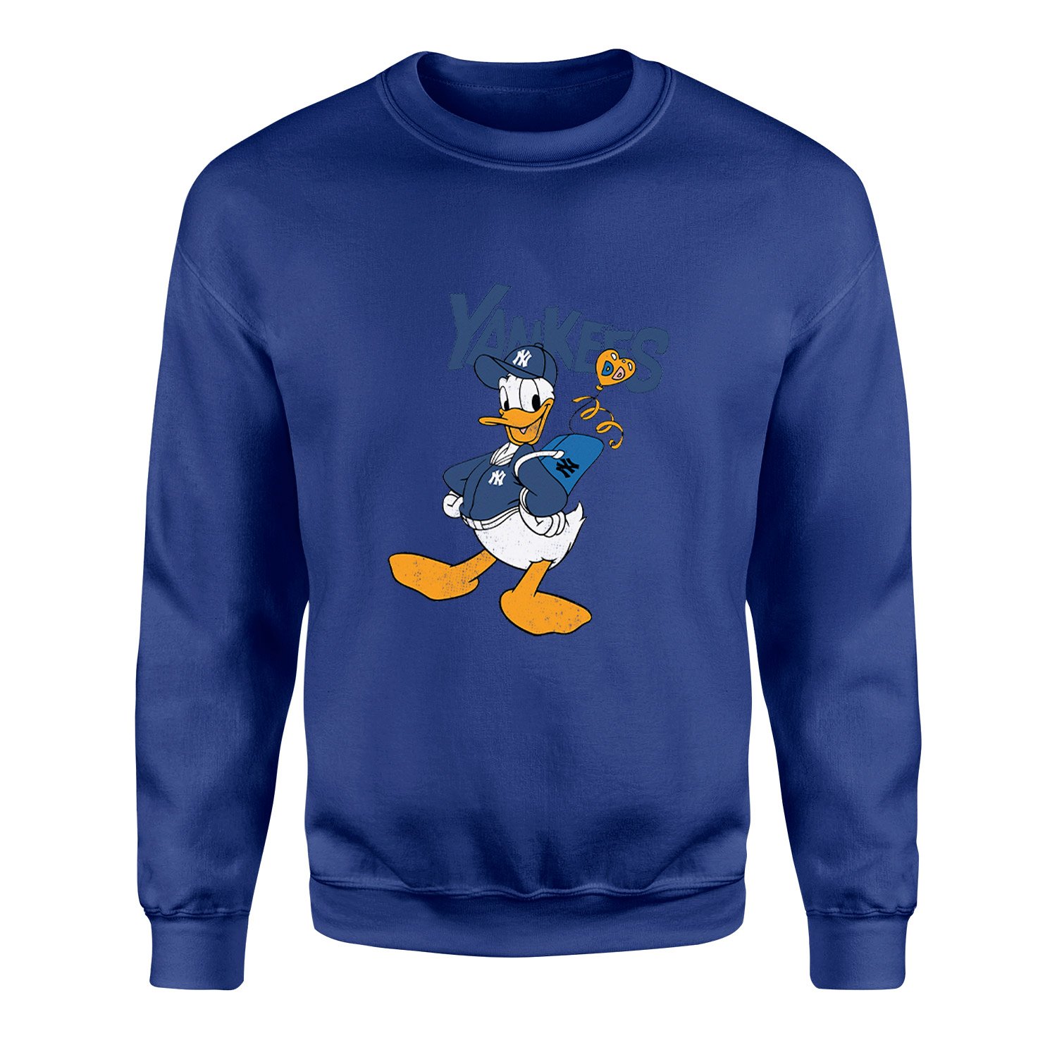 Donald Yankees Grunge Sweatshirt XXL - İndigo Mavisi