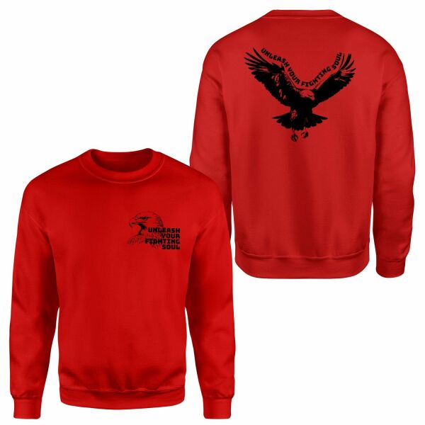 Unleash Your Fighting Soul | Eagle Sweatshirt XL - Kırmızı