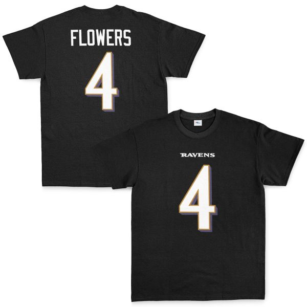 Zay Flowers Baltimore Ravens Tişört M - Siyah
