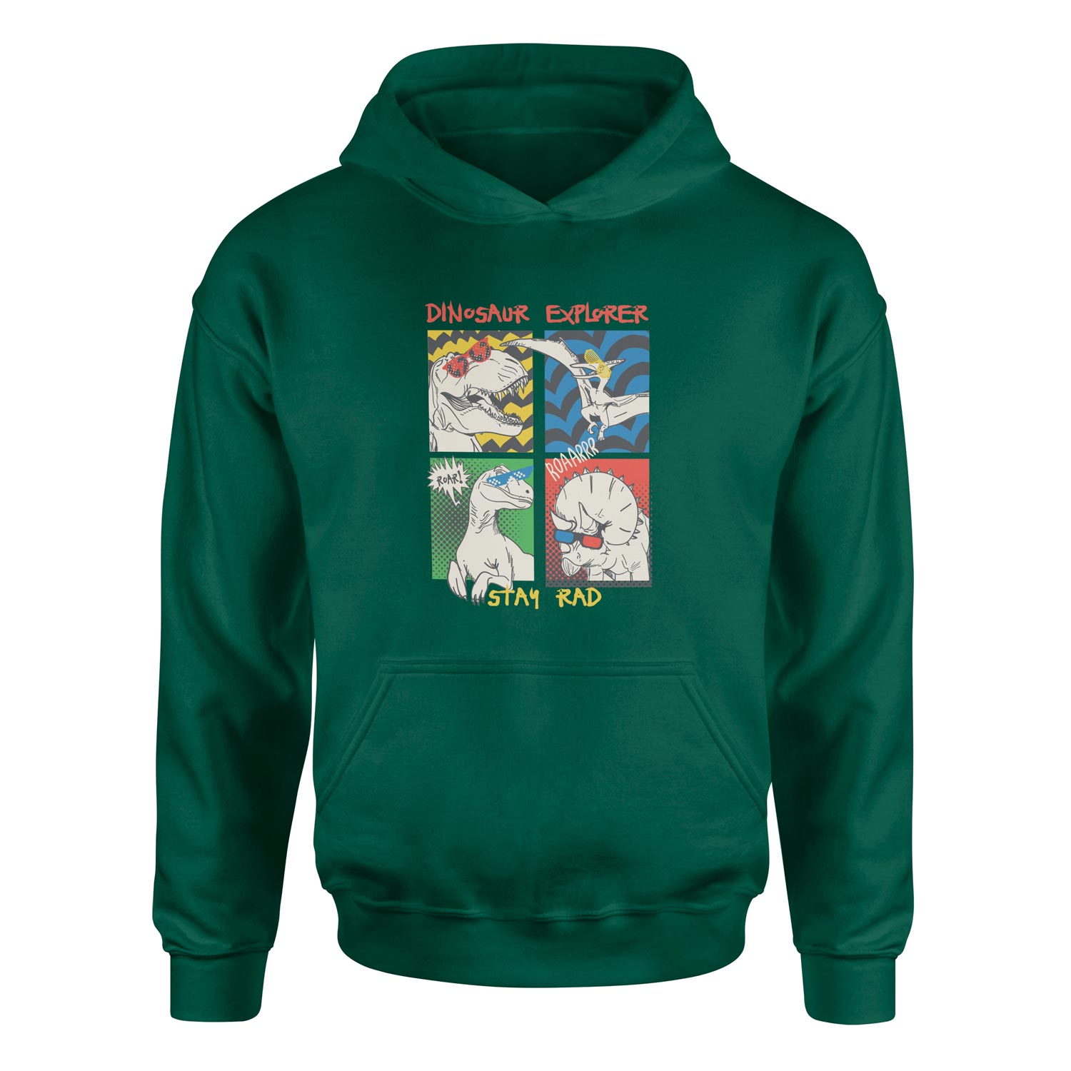 Dinosaur Explorer Hoodie XXL - Nefti Yeşili