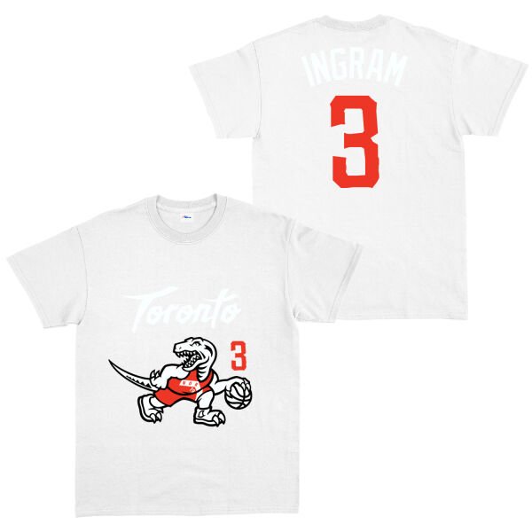 Brandon Ingram 3 City Edition Raptors Tişört M - Beyaz