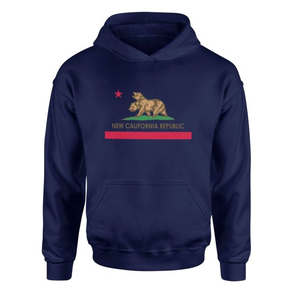 New California Republic | Fallout Hoodie S - İndigo Mavisi