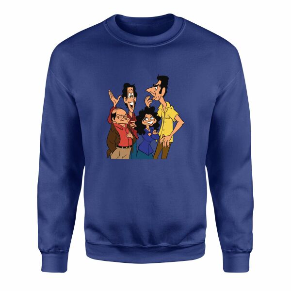Friends of Seinfeld Sweatshirt XL - İndigo Mavisi