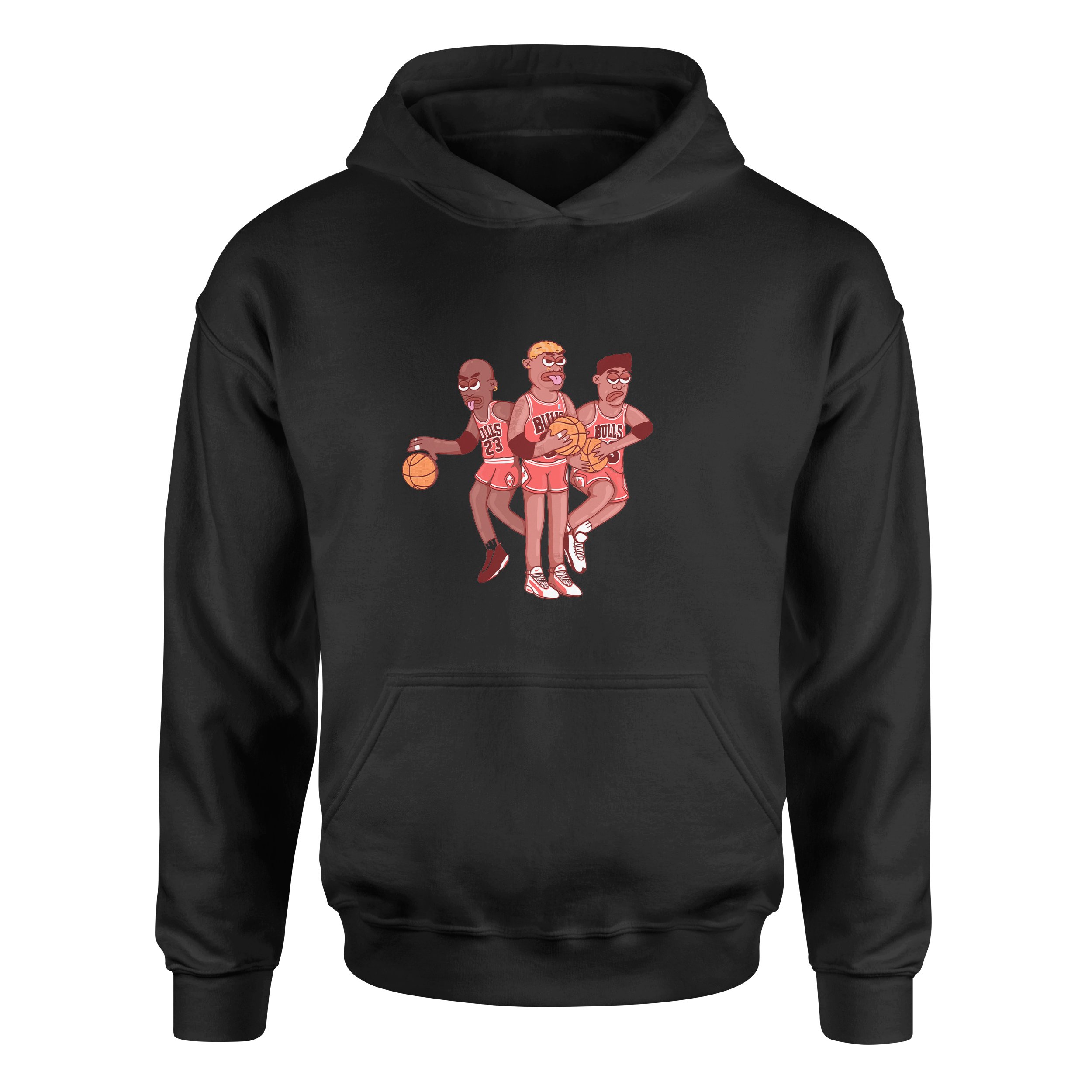 Jordan, Pippen, Rodman II Hoodie XL - Siyah