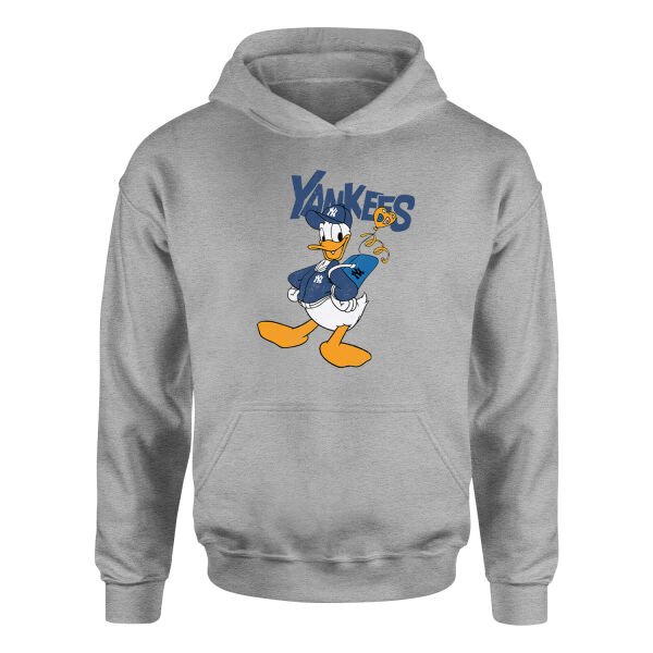 Donald Yankees Grunge Hoodie S - Gri