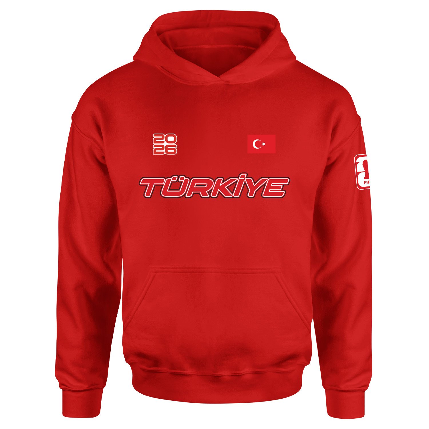 Türkiye 2026 Hoodie XL - Kırmızı