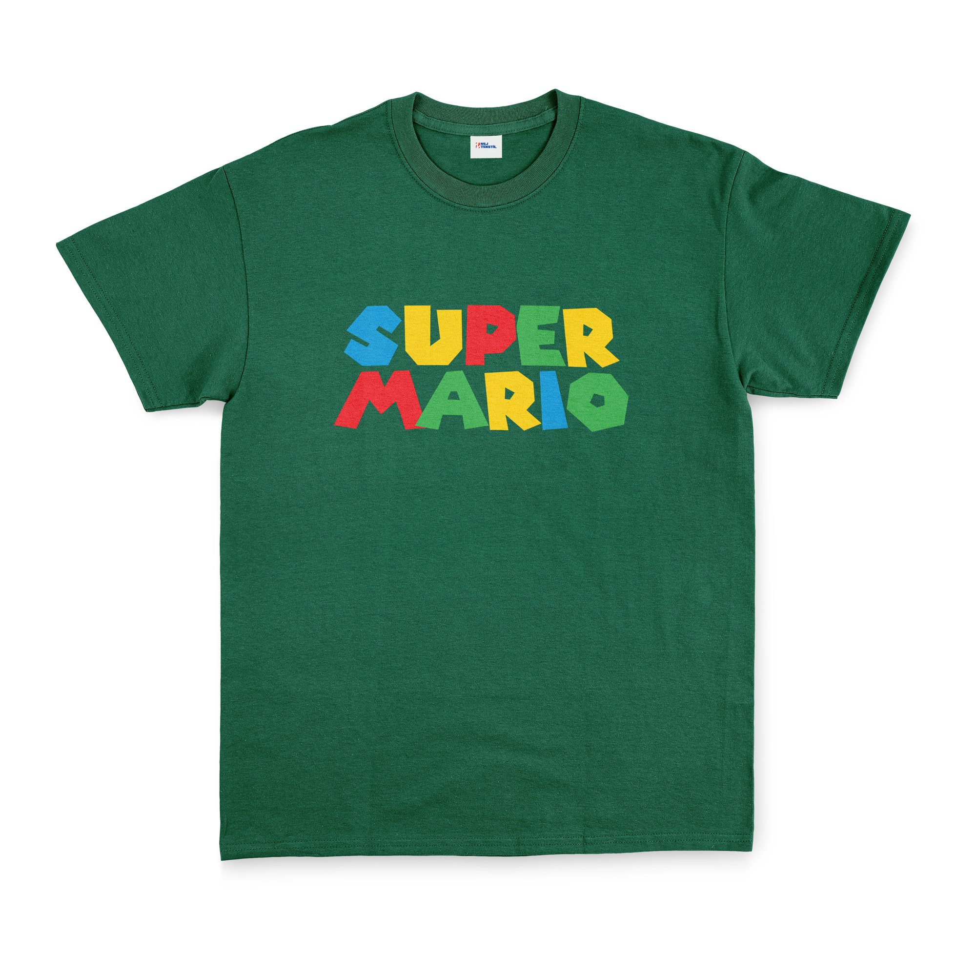 Super Mario Tişört L - Nefti Yeşili