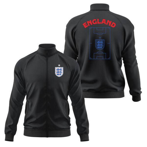 İngiltere Dünya Kupası 2026 Fermuarlı Sweatshirt XL - Siyah