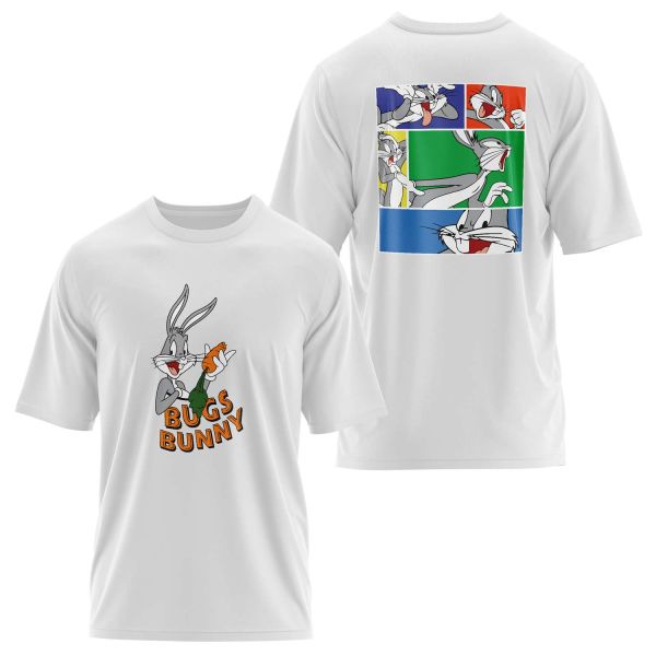 Bugs Bunny 360 Oversize Tişört L - Beyaz