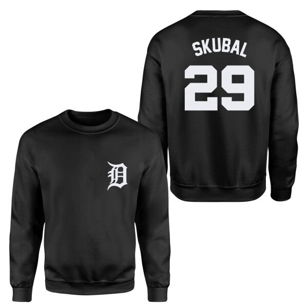 Tarik Skubal 29 Detroit Tigers Jersey Sweatshirt XL - Siyah