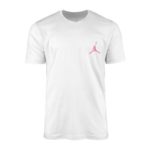 Air Jordan Pink Stroked Tişört M - Beyaz