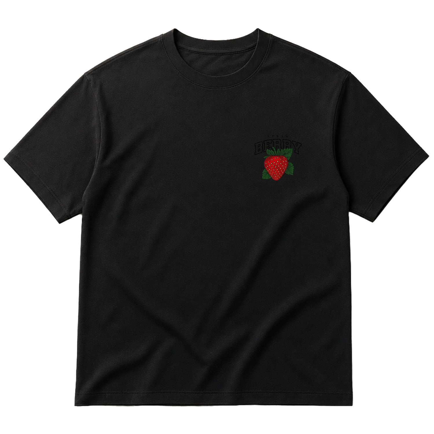 Strawberry Oversize Tişört S - Siyah
