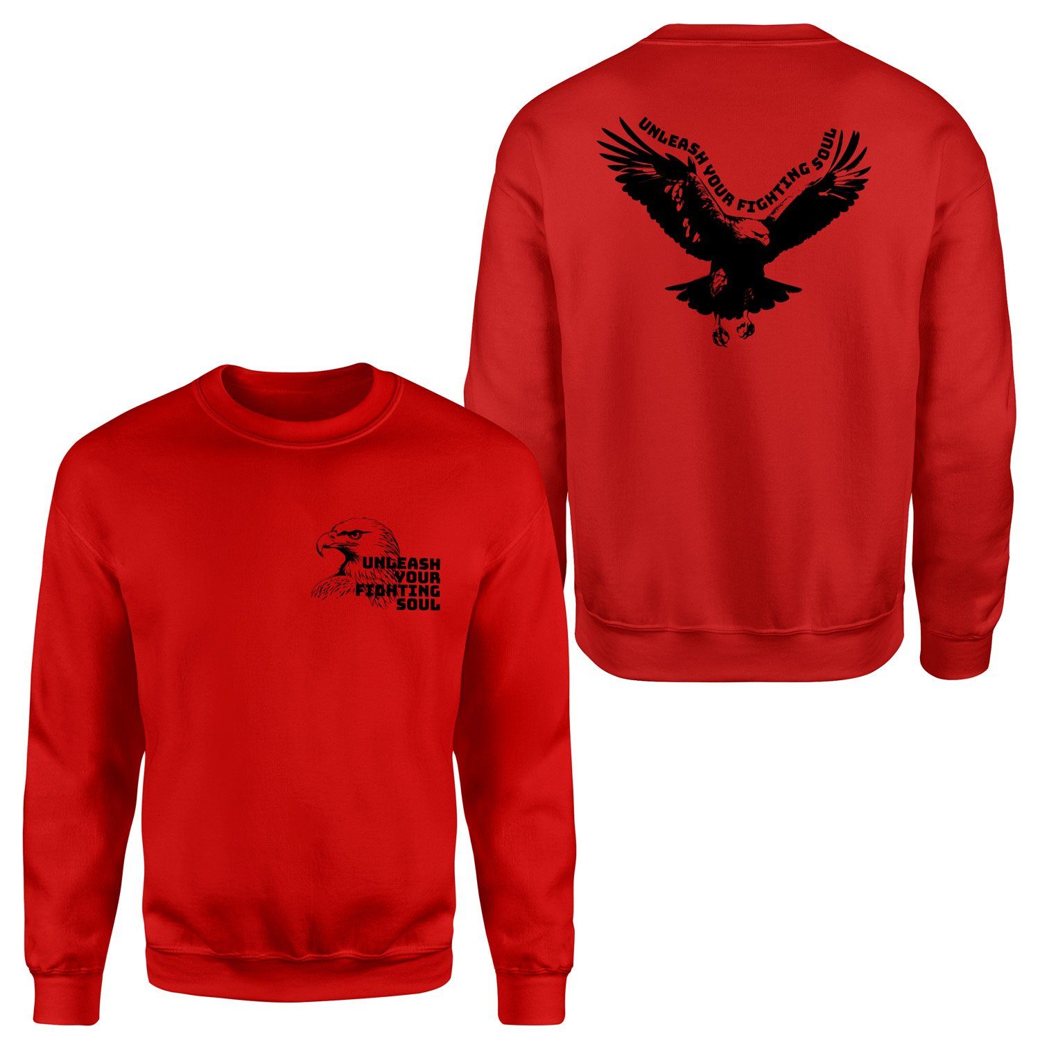 Unleash Your Fighting Soul | Eagle Sweatshirt M - Kırmızı
